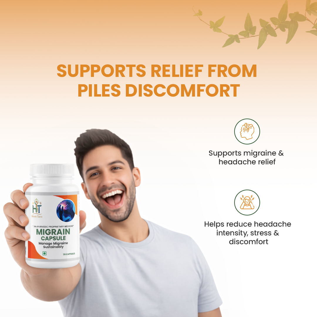 Hrishi Tatva Migraine Relief Capsules – 30