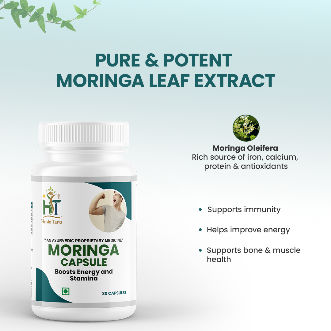 Hrishi Tatva Moringa Power Capsules – 30 Capsules
