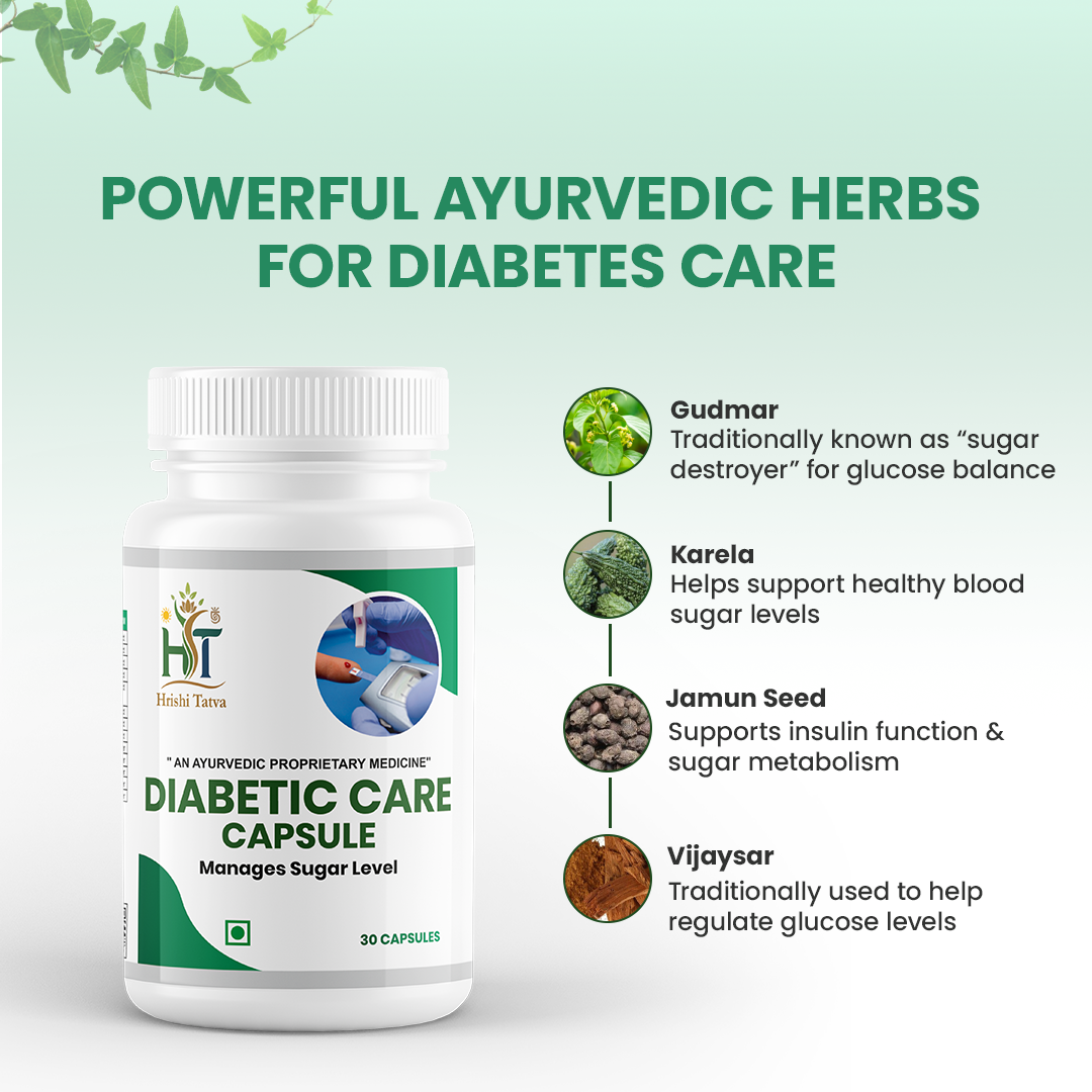 Hrishi Tatva Diabetes Ayurvedic Capsules – 30