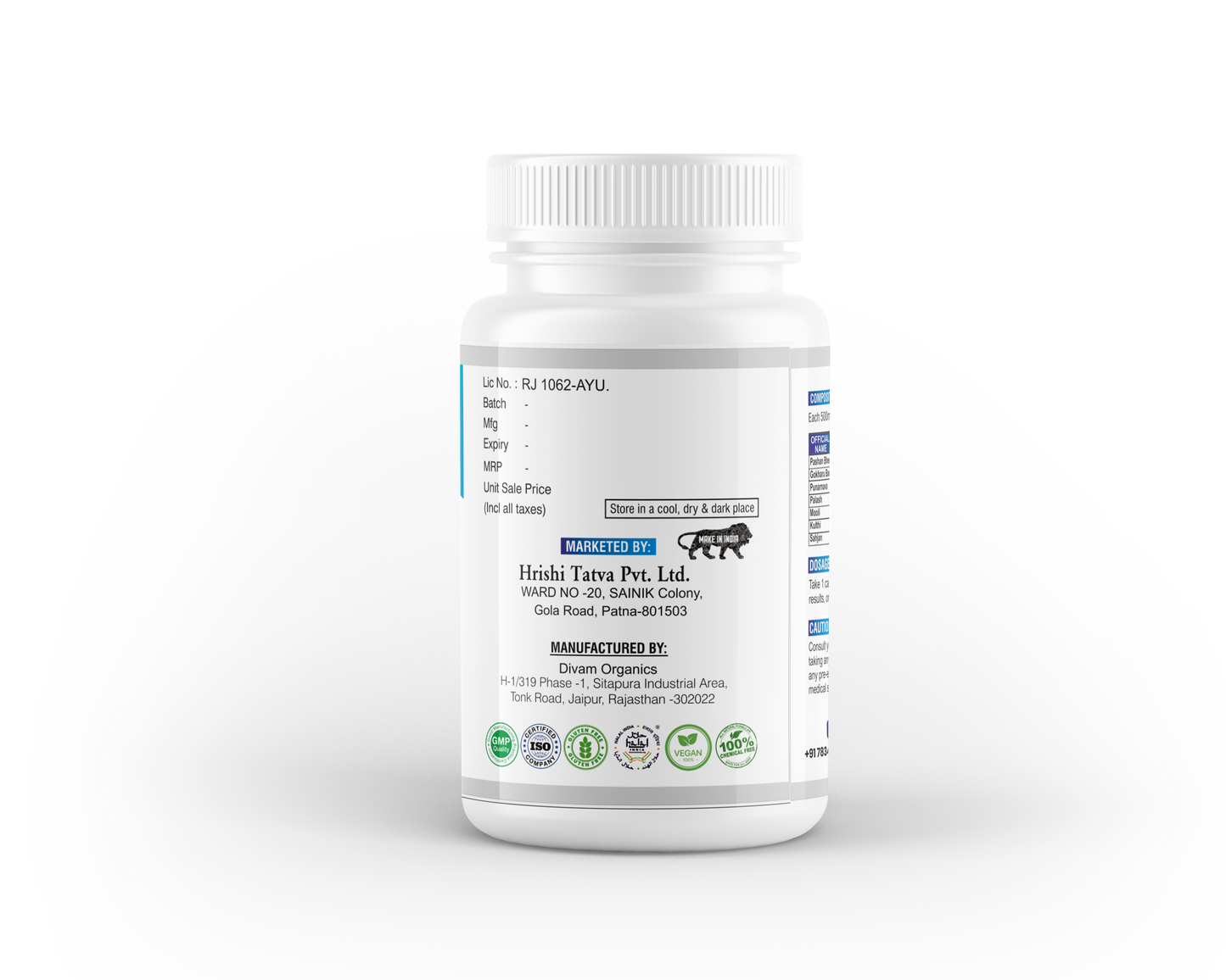 Hrishi Tatva Kidney Stone Ayurvedic Capsules – 30