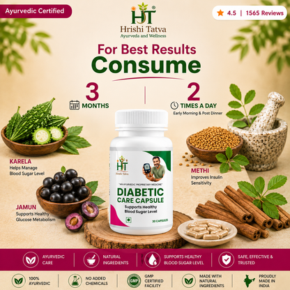 Hrishi Tatva Diabetes Combo – 1 Juice + 1 Capsule