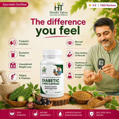 Hrishi Tatva Diabetes Combo – 1 Juice + 1 Capsule