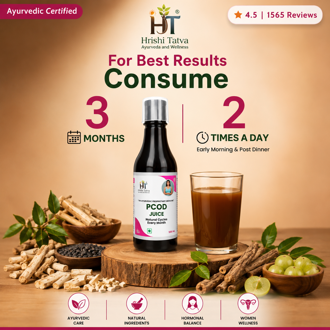 Hrishi Tatva PCOD Balance Juice – 500 ml