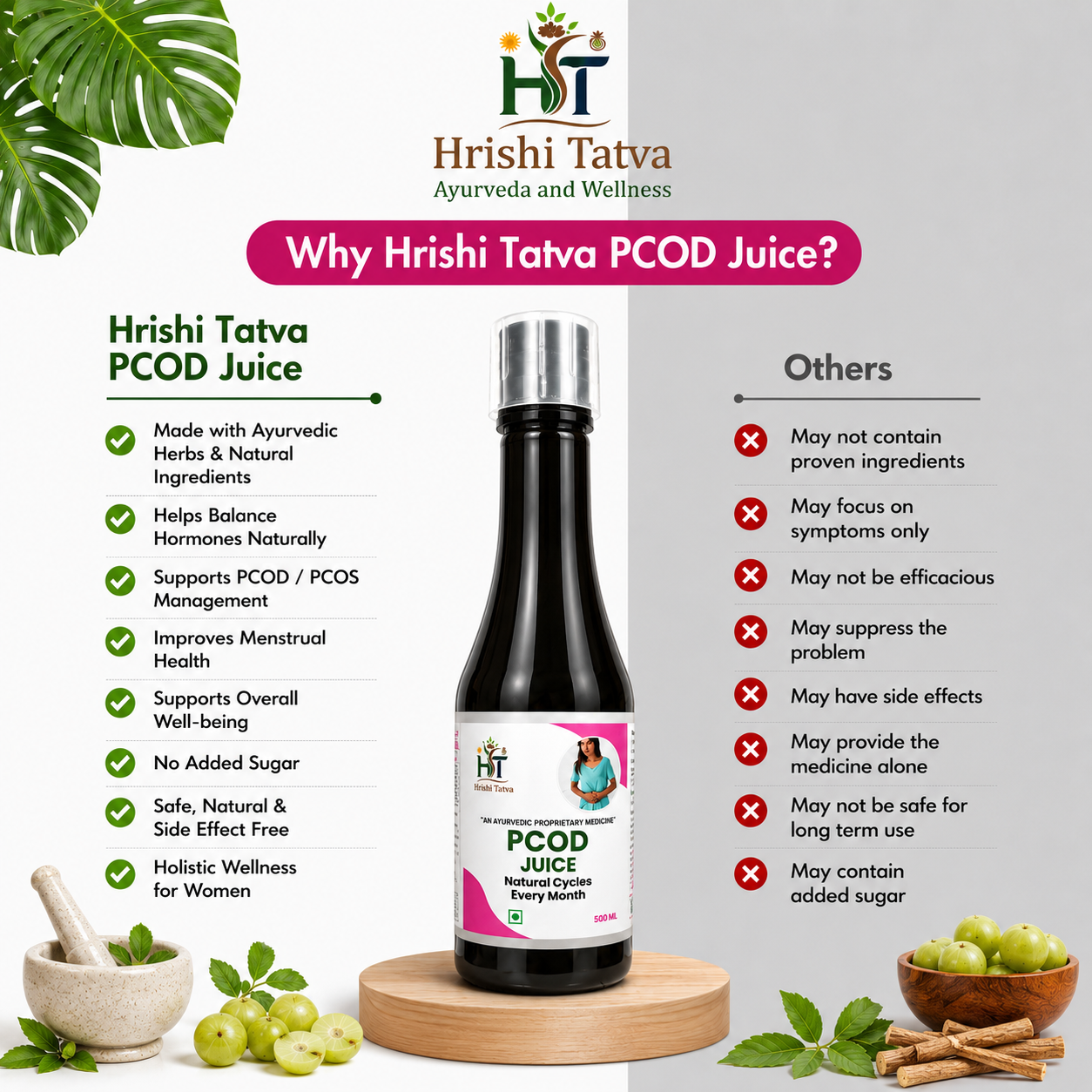 Hrishi Tatva PCOD Balance Juice – 500 ml